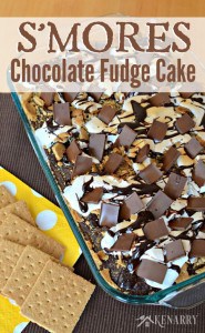 Yum! This recipe for S'mores Chocolate Fudge Cake with marshmallow and graham cracker is the next best thing to sitting by a campfire in the summer. Shared by Kenarry: Ideas for the Home on Belle of the Kitchen.