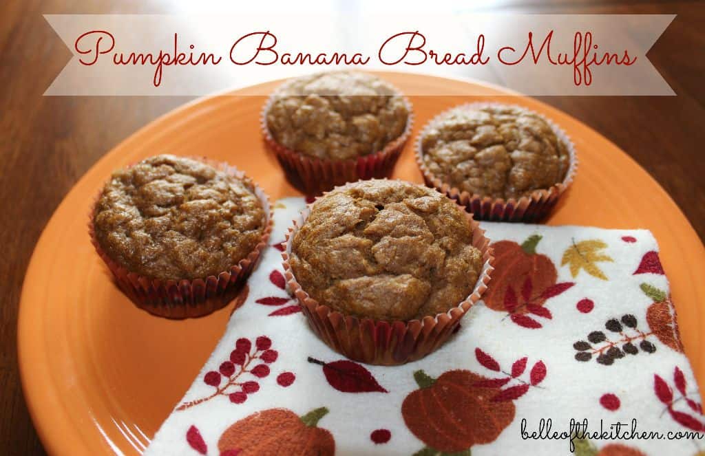 pumpkin banana bread muffins