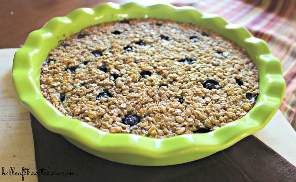 Baked Blueberry Oatmeal - Belle of the Kitchen