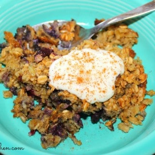 Baked Blueberry Oatmeal {Belle of the Kitchen}