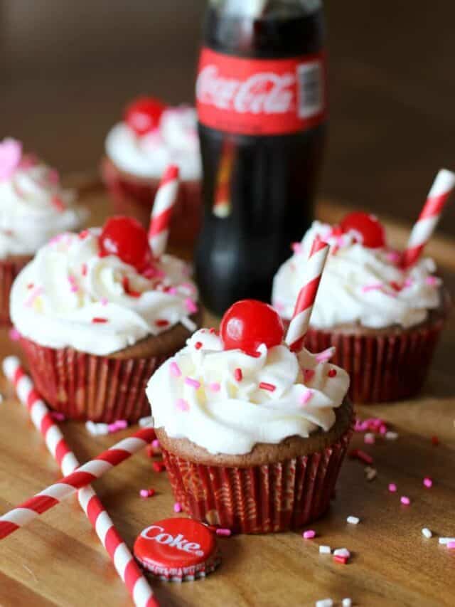 Cherry Coke Float Cupcakes Story