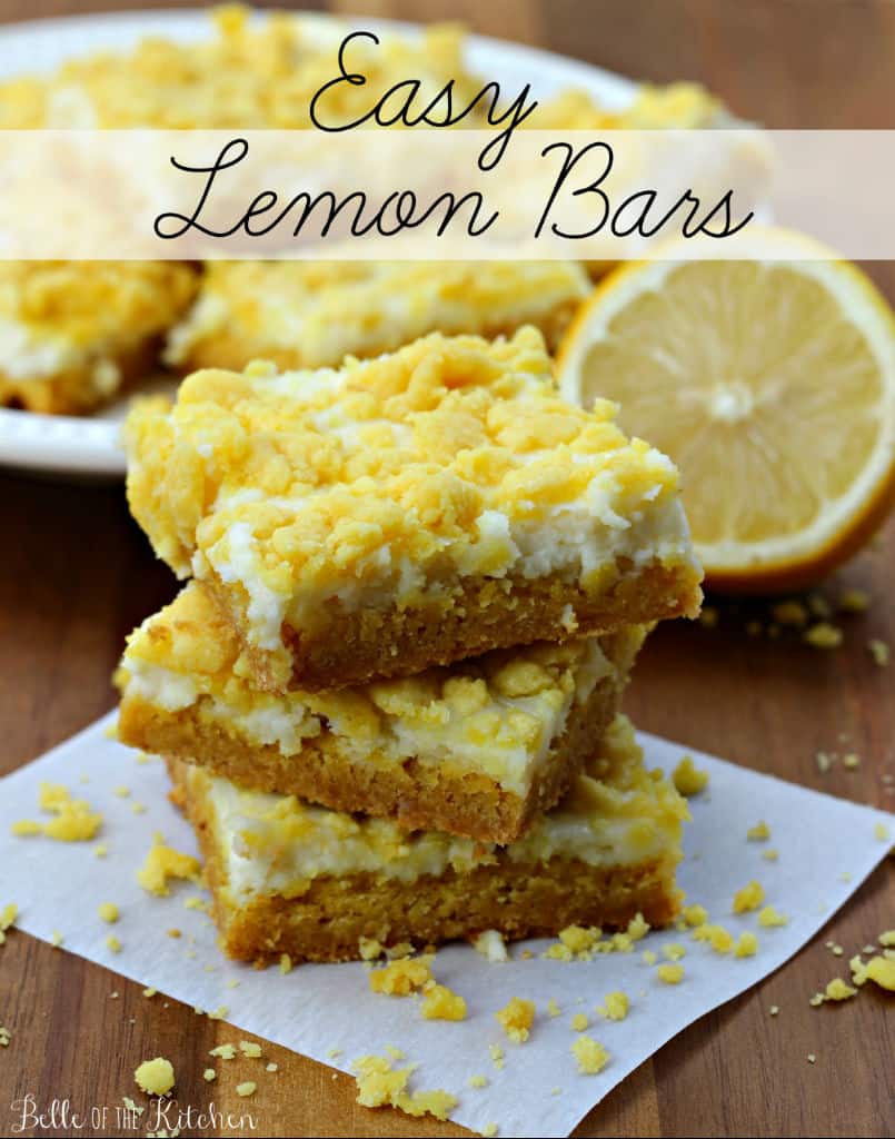 A stack of lemon cheesecake bars