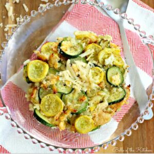 A bowl of sliced zucchini and squash