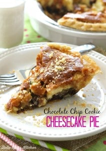 Chocolate Chip Cookie Cheesecake Pie | Belle of the Kitchen