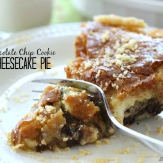 Chocolate Chip Cookie Cheesecake Pie | Belle of the Kitchen