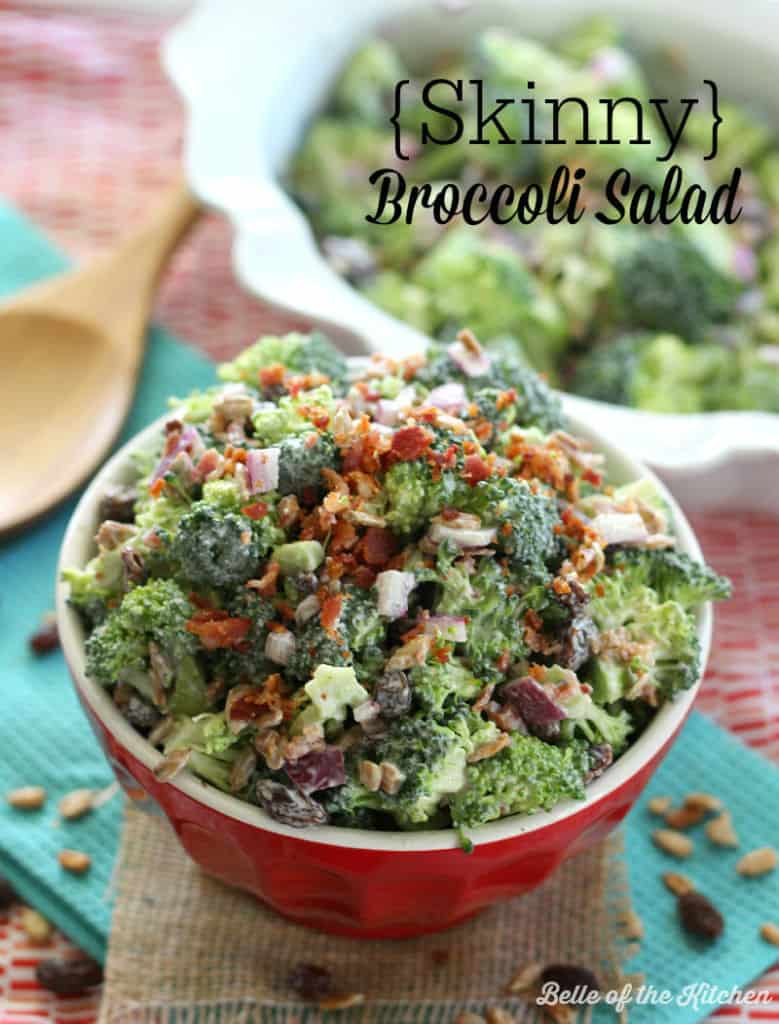 Skinny Broccoli Salad - Belle of the Kitchen