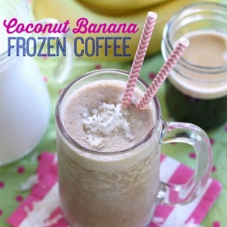 Coconut Banana Frozen Coffee | Belle of the Kitchen