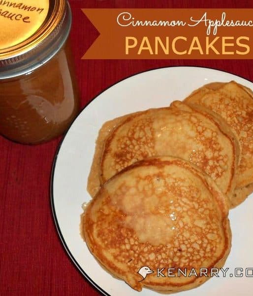 Cinnamon Applesauce Pancakes by Carrie @ Kenarry