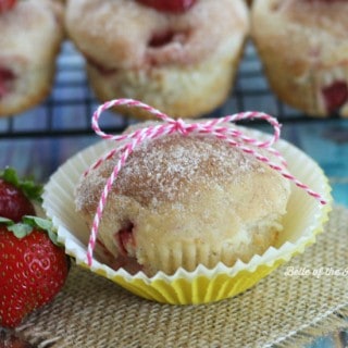 Strawberry Cheesecake Muffins | Belle of the Kitchen