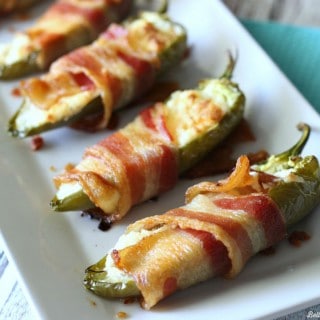Bacon Wrapped Ranch Stuffed Jalapeño Peppers | Belle of the Kitchen