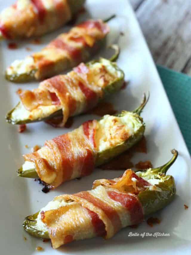 Bacon Wrapped Ranch Stuffed Jalapeño Peppers Story Belle of the Kitchen