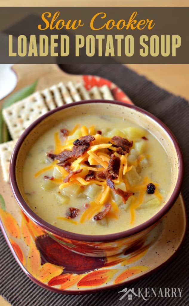 Slow Cooker Loaded Baked Potato Soup - The Magical Slow Cooker