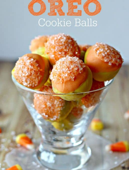 Candy Corn Dipped OREO Cookie Balls