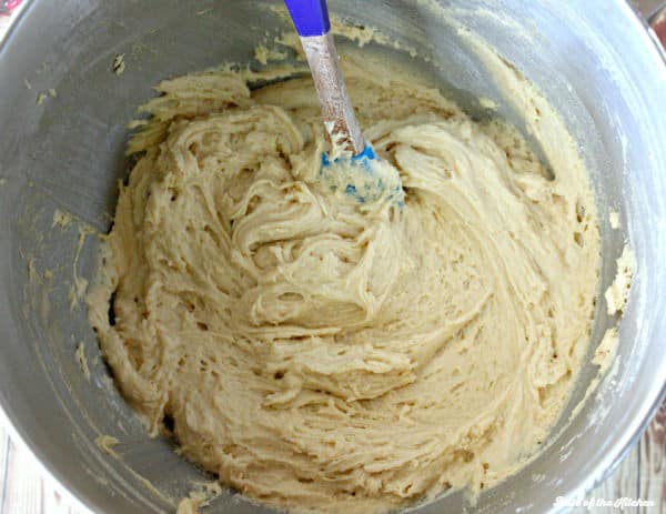 A bowl of cookie batter