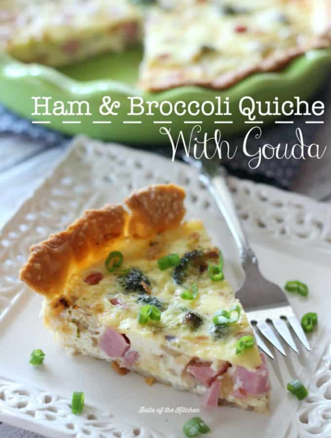 Ham and Broccoli Quiche with Gouda Belle of the Kitchen