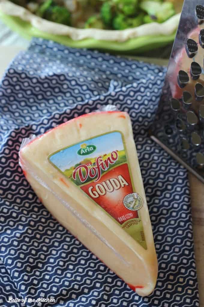 a package of gouda cheese