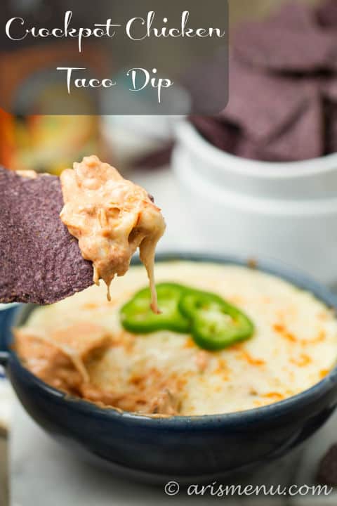 Crockpot Chicken Taco Dip