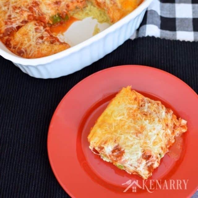 Pizza Breakfast Casserole Belle of the Kitchen