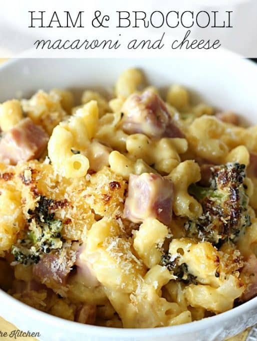 Macaroni and Cheese with Ham and Broccoli