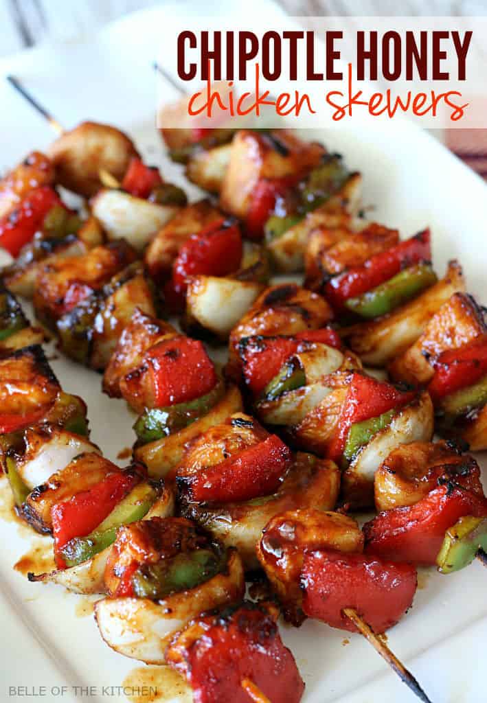 Chipotle Honey Chicken Skewers {Easy Summer Dinner ...