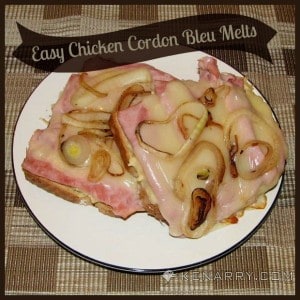 A plate of chicken cordon bleu