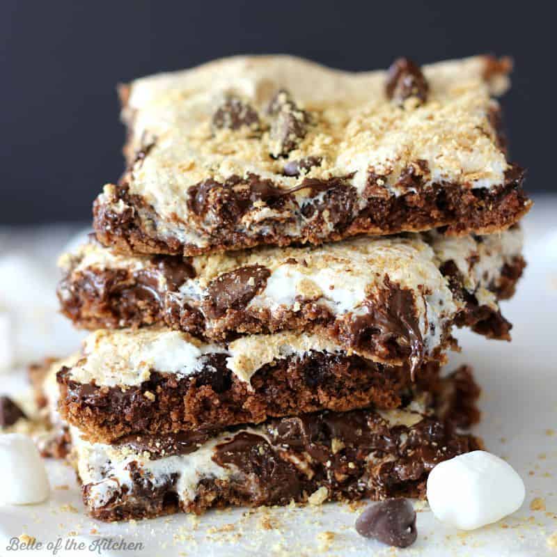 Nutella Smores Bars Belle Of The Kitchen