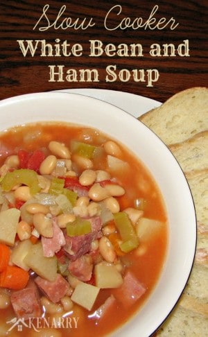 A bowl of ham soup