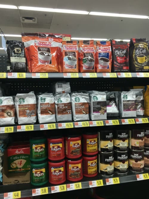 A store filled with lots of different types of coffee