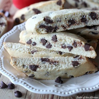 Easy and delicious recipe for homemade chocolate chip biscotti.