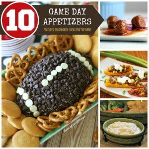A bunch of different game day appetizer snacks