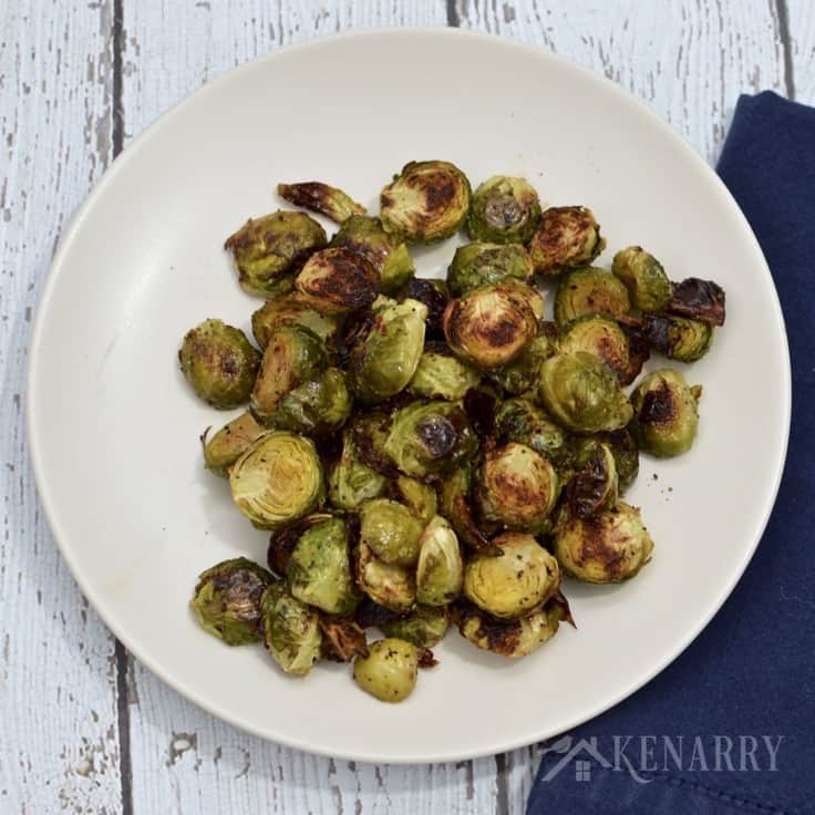 A plate of Brussels sprouts