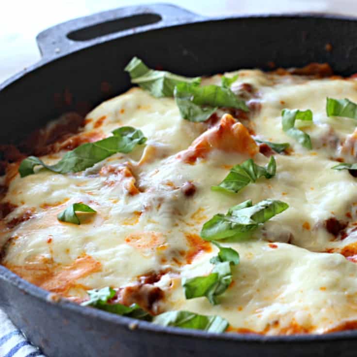 Easy Skillet Lasagna - Cooking For My Soul