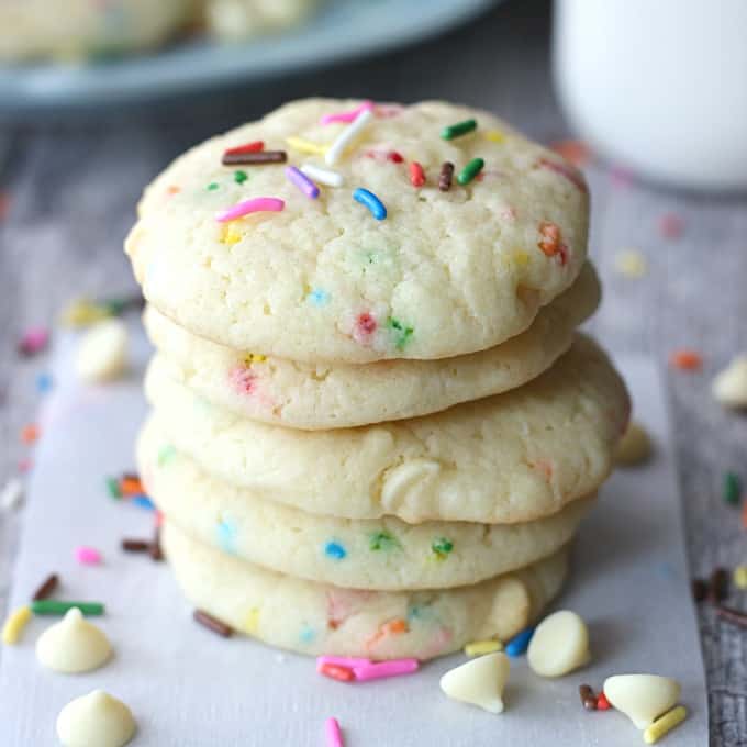 White Chocolate Funfetti Cookies - Belle of the Kitchen