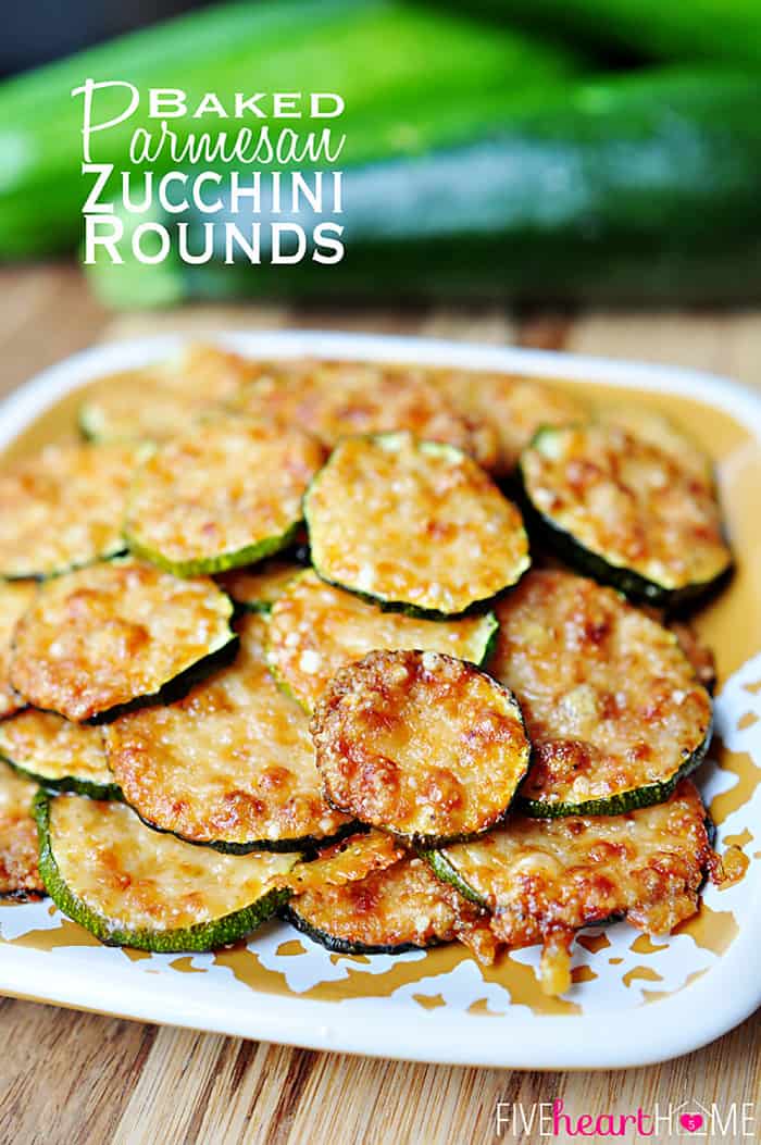 A plate of parmesan zucchini