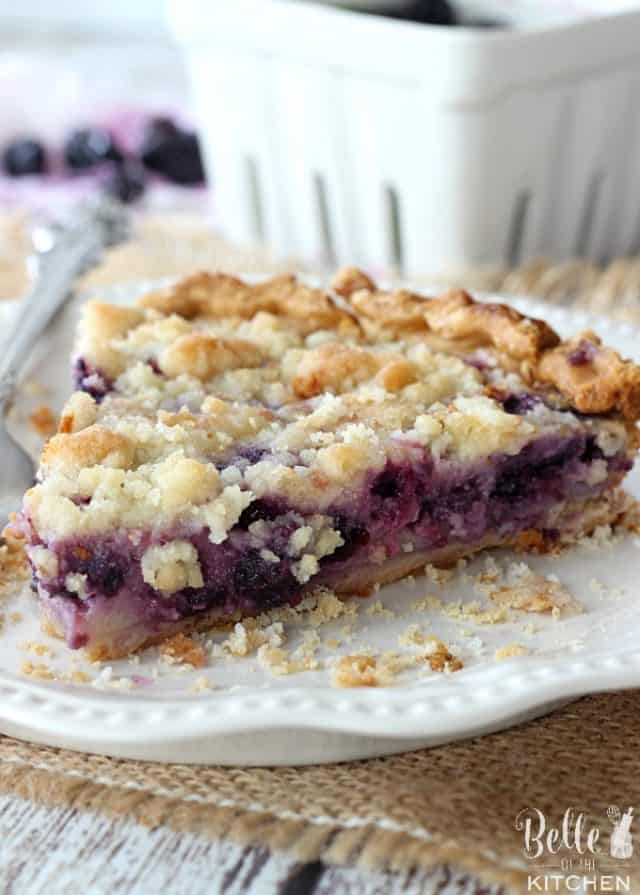Blueberry Sour Cream Pie Belle of the Kitchen