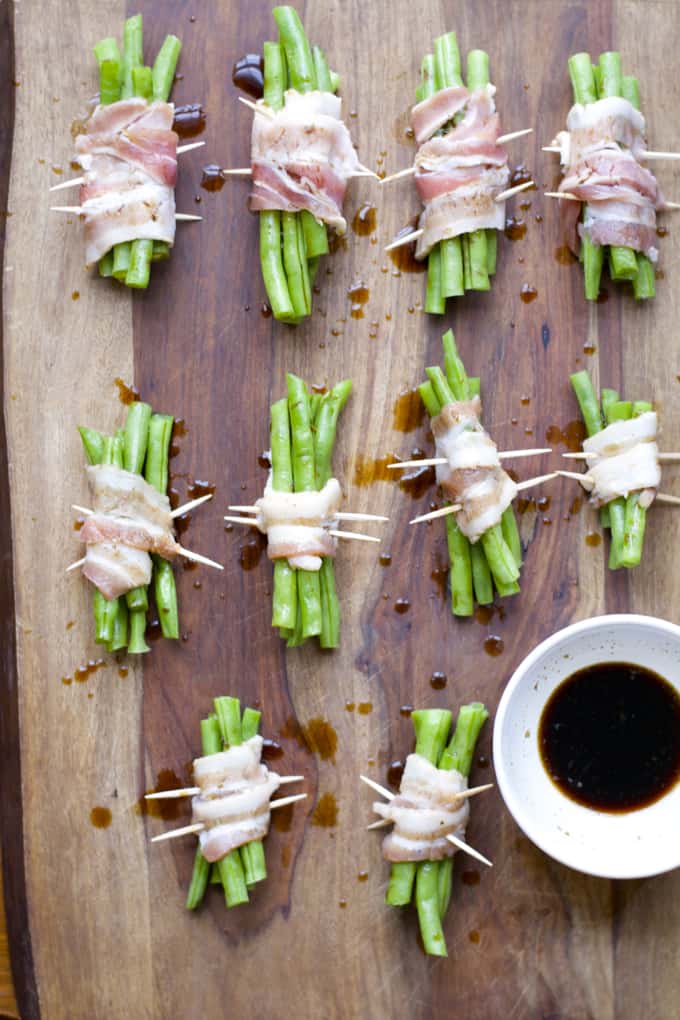 green beans wrapped in bacon