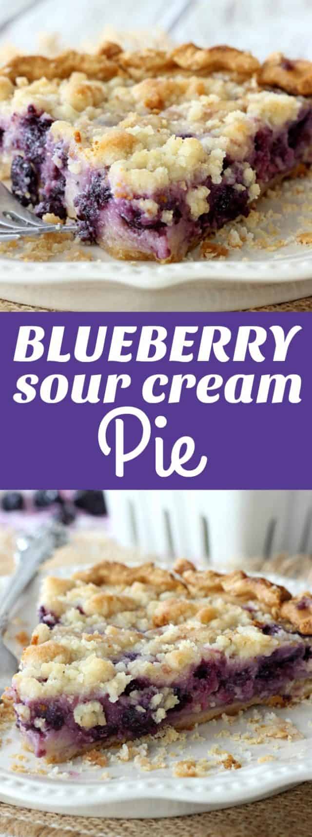 Blueberry Sour Cream Pie Belle of the Kitchen