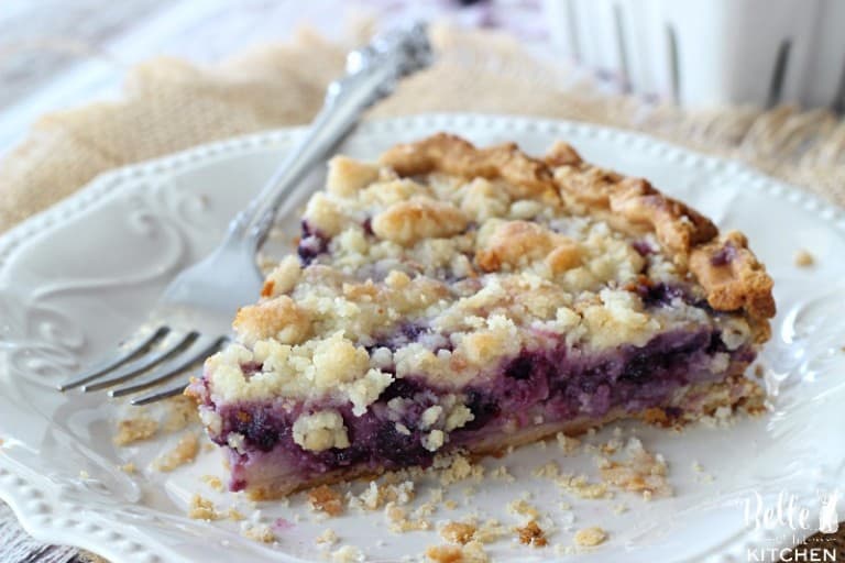 Blueberry Sour Cream Pie Belle of the Kitchen