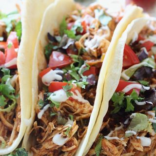 One of my favorite easy, slow cooker meals! Cilantro Lime Chicken Tacos made in the crockpot. And the ingredients are just dump and go!