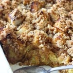 This Caramel Pumpkin French Toast Casserole is my family's favorite fall breakfast! Perfect for a special breakfast or brunch.