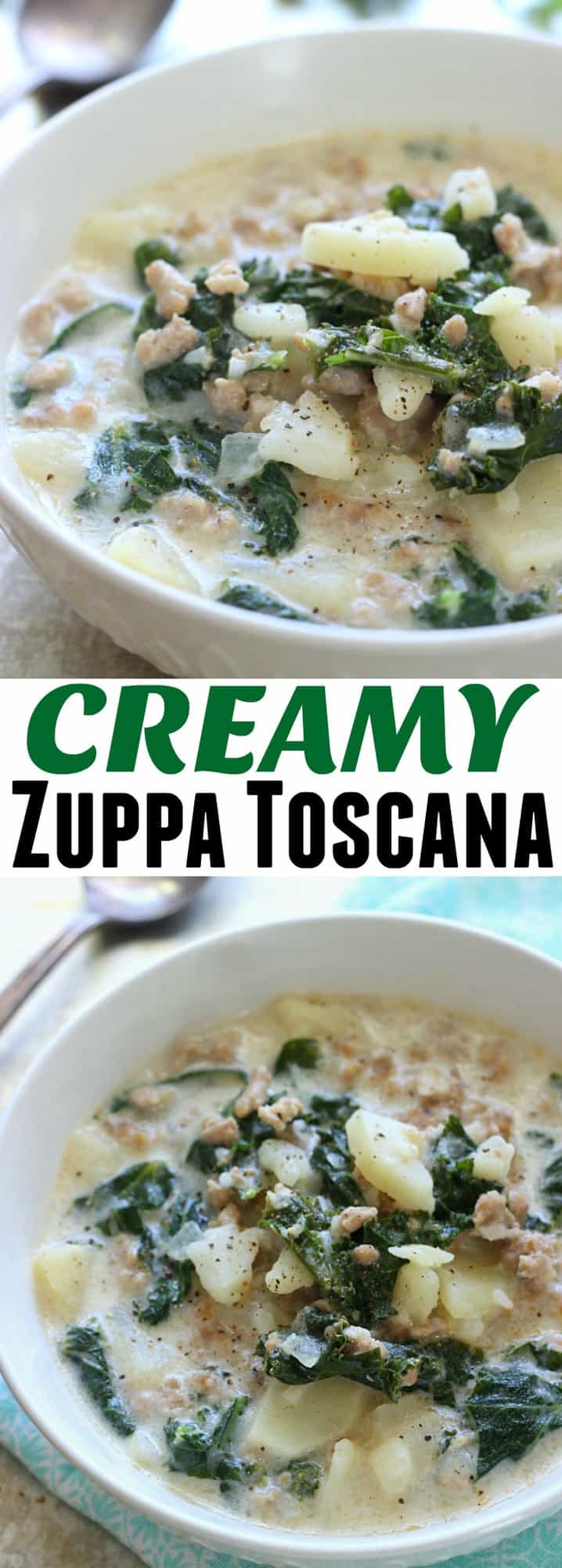 Creamy Zuppa Toscana - Belle of the Kitchen