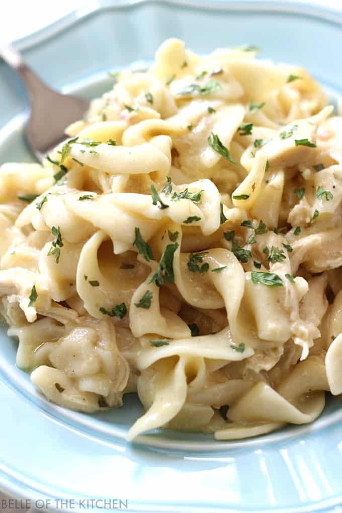 Crockpot chicken and noodles recipe