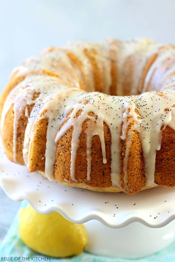 Mini Lemon Poppy Seed Bundt Cakes - Oh Sweet Basil