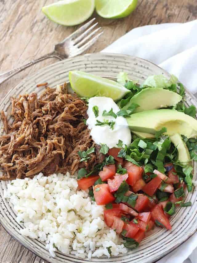 Chipotle Pork Carnitas Burritos Bowls Story Belle of the Kitchen