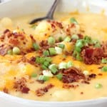 My family LOVES this Instant Pot Loaded Potato Soup. It's so creamy and full of flavor; plus ready in a flash!