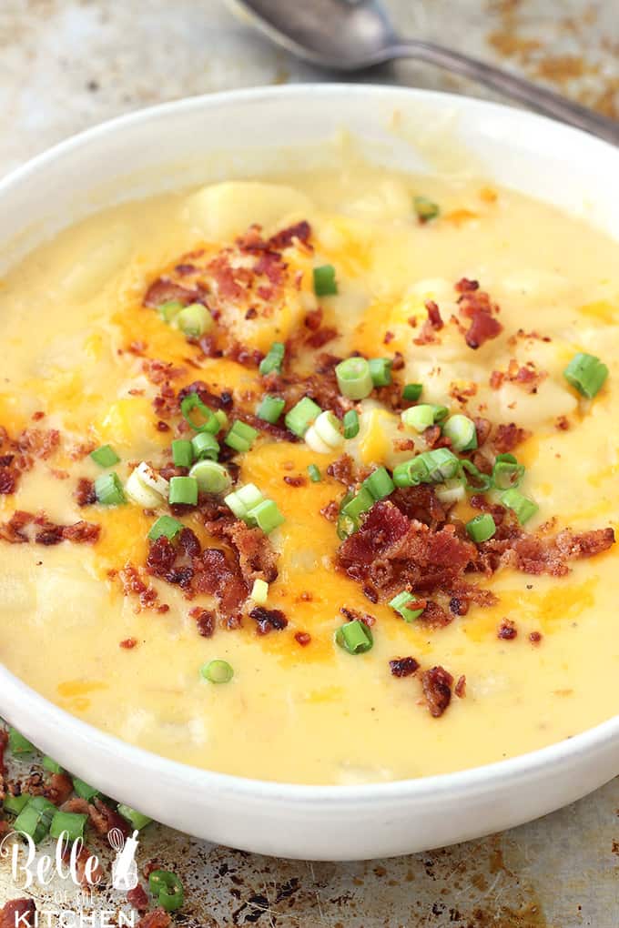 Instant Pot Loaded Potato Soup - Belle of the Kitchen