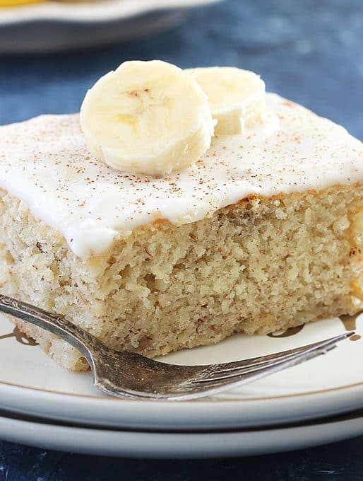 Banana Cake with Vanilla Frosting