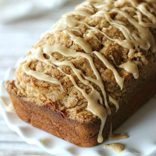 Must make! Sweet pumpkin bread with a crumbly streusel topping and drizzled with a rich maple glaze. Fall heaven!