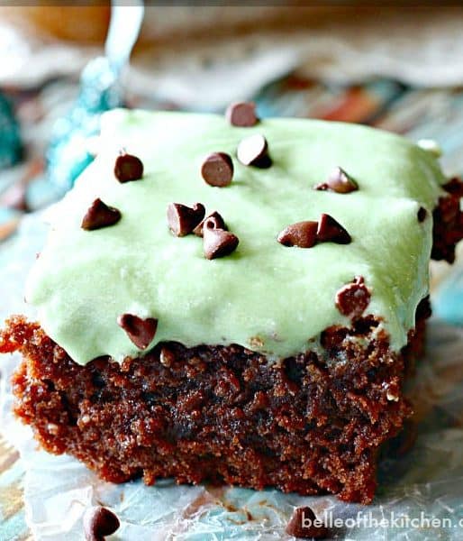 Mint Truffle Brownies with Mint Buttercream