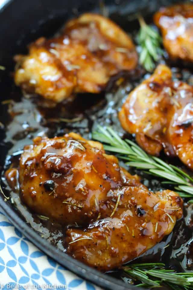 Honey Dijon Chicken Thighs Recipe Belle of the Kitchen